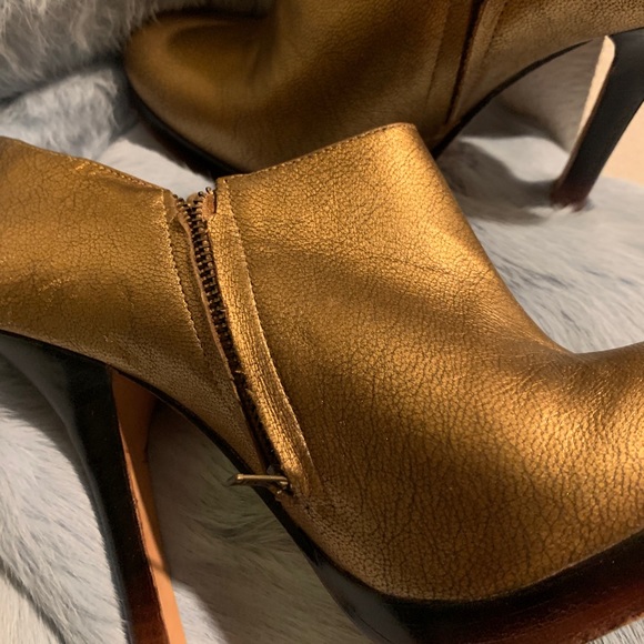 GOLD STUDDED BOW TIE ANKLE BOOT - Picture 15 of 15